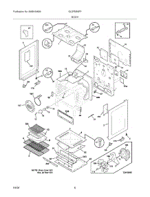 07 - Body parts for Frigidaire Range GLGFM96FPWA from AppliancePartsPros.com