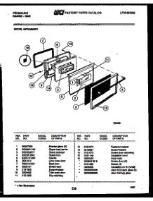 04 - Door Parts parts for Frigidaire Range GPG34BNL1 from AppliancePartsPros.com