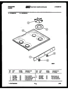 03 - Cooktop Parts parts for Frigidaire Range GC32BCW3 from AppliancePartsPros.com