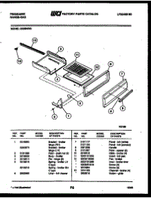 04 - Broiler Drawer Parts parts for Frigidaire Range G32BNW2 from AppliancePartsPros.com