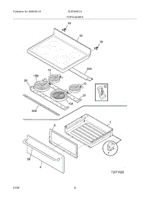 07 - Top / Drawer parts for Frigidaire Range GLEF369DCH from AppliancePartsPros.com