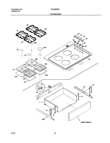 09 - Top / Drawer parts for Frigidaire Range GLCS376ABA from AppliancePartsPros.com