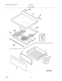 07 - Top / Drawer parts for Frigidaire Range GLEF369DSA from AppliancePartsPros.com