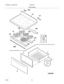 07 - Top / Drawer parts for Frigidaire Range GLEF378CBD from AppliancePartsPros.com