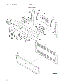 03 - Backguard parts for Frigidaire Range GLEF384HQA from AppliancePartsPros.com