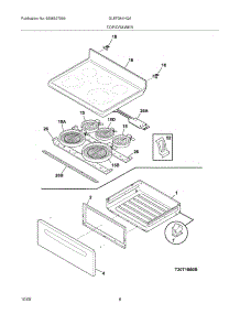 07 - Top / Drawer parts for Frigidaire Range GLEF384HQA from AppliancePartsPros.com