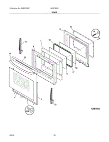09 - Door parts for Frigidaire Range GLEF389GSB from AppliancePartsPros.com