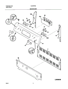 03 - Backguard parts for Frigidaire Range GLEFS76AQH from AppliancePartsPros.com
