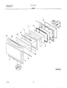 09 - Door parts for Frigidaire Range GLEF378ASA from AppliancePartsPros.com