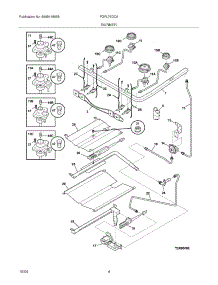 05 - Burner parts for Frigidaire Range FGFL79DCA from AppliancePartsPros.com