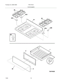 09 - Top / Drawer parts for Frigidaire Range FGFL79DCA from AppliancePartsPros.com