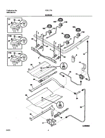 05 - Burner parts for Frigidaire Range FGFL77AQE from AppliancePartsPros.com