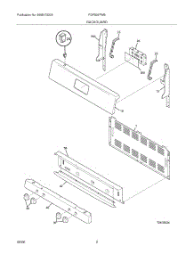 03 - Backguard parts for Frigidaire Range FGFS36FWB from AppliancePartsPros.com