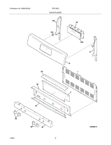03 - Backguard parts for Frigidaire Range FGFL83DQA from AppliancePartsPros.com