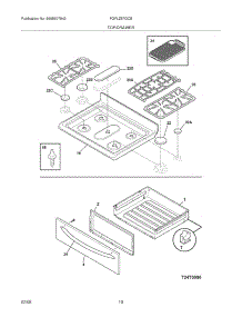 09 - Top / Drawer parts for Frigidaire Range FGFLZ87GCB from AppliancePartsPros.com