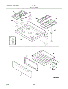 09 - Top / Drawer parts for Frigidaire Range FGFL87DQC from AppliancePartsPros.com