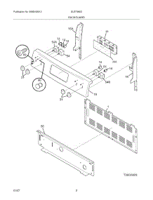 03 - Backguard parts for Frigidaire Range GLEF369DBJ from AppliancePartsPros.com