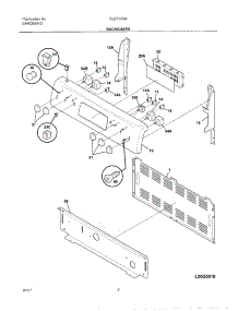 03 - Backguard parts for Frigidaire Range GLEF378AQA from AppliancePartsPros.com