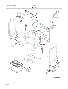 07 - Body parts for Frigidaire Range FGFS36FWH from AppliancePartsPros.com
