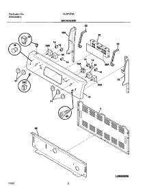 03 - Backguard parts for Frigidaire Range GLEF378AQG from AppliancePartsPros.com
