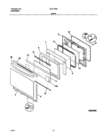 09 - Door parts for Frigidaire Range GLEF378AQE from AppliancePartsPros.com