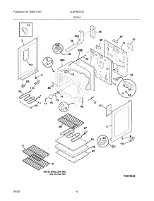 05 - Body parts for Frigidaire Range GLEF369DCA from AppliancePartsPros.com