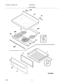 07 - Top / Drawer parts for Frigidaire Range GLEF369DCA from AppliancePartsPros.com