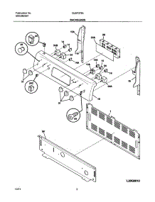 03 - Backguard parts for Frigidaire Range GLEF378ASC from AppliancePartsPros.com