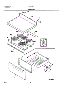 07 - Top / Drawer parts for Frigidaire Range GLEF378CQA from AppliancePartsPros.com