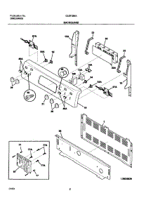 03 - Backguard parts for Frigidaire Range GLEF396AQD from AppliancePartsPros.com