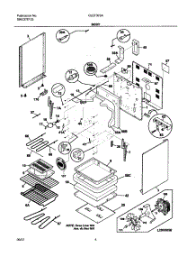 05 - Body parts for Frigidaire Range GLEF378ABF from AppliancePartsPros.com