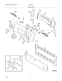 03 - Backguard parts for Frigidaire Range GLEF396CQD from AppliancePartsPros.com
