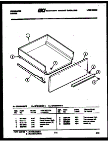 05 - Drawer Parts parts for Frigidaire Range GPG38BEL1 from AppliancePartsPros.com