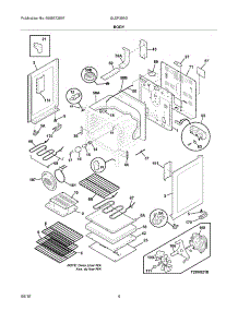 05 - Body parts for Frigidaire Range GLEF389GBB from AppliancePartsPros.com