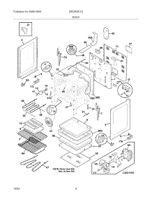 05 - Body parts for Frigidaire Range GSE3WZCCD from AppliancePartsPros.com