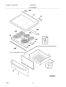 07 - Top / Drawer parts for Frigidaire Range GSE3WZCCD from AppliancePartsPros.com