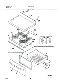 07 - Top / Drawer parts for Frigidaire Range GSE3WZBCA from AppliancePartsPros.com