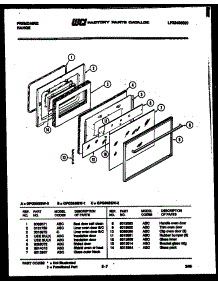 06 - Door Parts parts for Frigidaire Range GPG38BEL1 from AppliancePartsPros.com