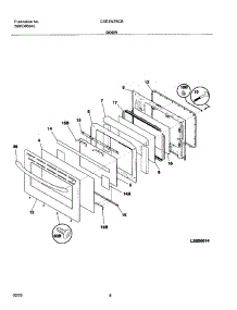 09 - Door parts for Frigidaire Range GSE3WZBCB from AppliancePartsPros.com