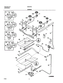05 - Burner parts for Frigidaire Range GSG3PZCSA from AppliancePartsPros.com