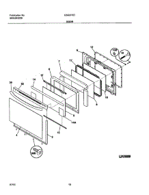 11 - Door parts for Frigidaire Range GSG3PZCSA from AppliancePartsPros.com