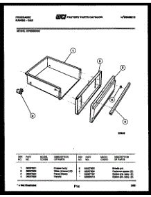 11 - Drawer Parts parts for Frigidaire Range GPM638BDW9 from AppliancePartsPros.com