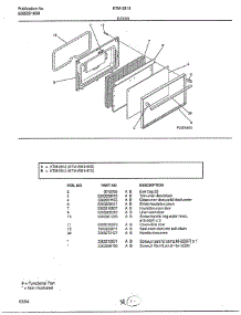 Door parts for Frigidaire Range KTM-2813-80D from AppliancePartsPros.com