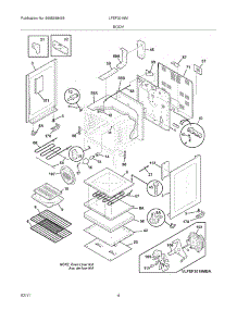 05 - Body parts for Frigidaire Range LFEF3019MWB from AppliancePartsPros.com