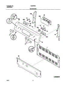 03 - Backguard parts for Frigidaire Range GLEF378ABE from AppliancePartsPros.com