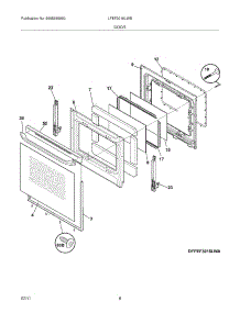 09 - Door parts for Frigidaire Range LFEF3016LWB from AppliancePartsPros.com