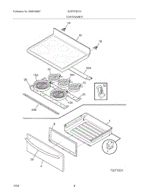 07 - Top / Drawer parts for Frigidaire Range GLEF379DCH from AppliancePartsPros.com