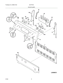 03 - Backguard parts for Frigidaire Range GLEF378CSC from AppliancePartsPros.com