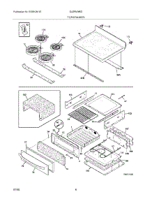 07 - Top / Drawer parts for Frigidaire Range GLEFM385DQC from AppliancePartsPros.com