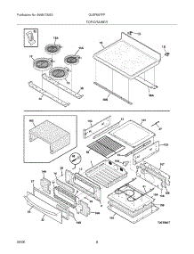 07 - Top / Drawer parts for Frigidaire Range GLEFM97FPBC from AppliancePartsPros.com